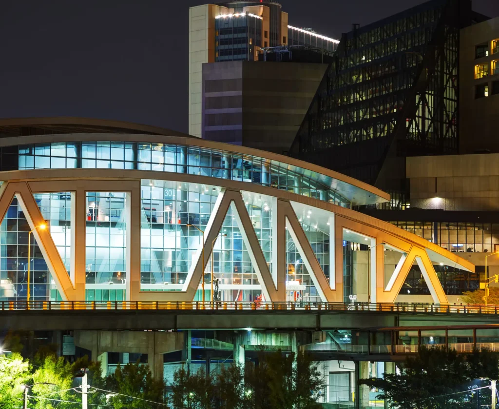Philips Arena and CNN Center in Atlanta, GA